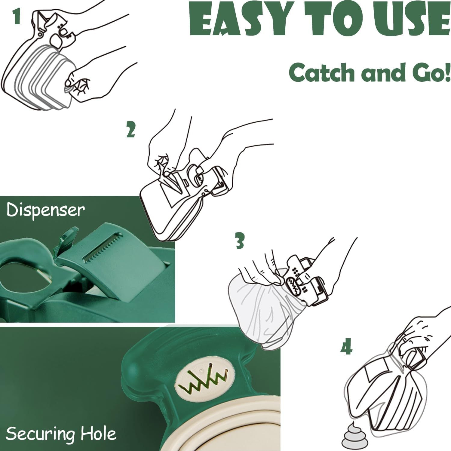 Portable Pooper Scooper with Bag Holder